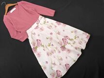 tocco closet トッコクローゼット 花柄 ドッキング ワンピース sizeM/白ｘピンク ■◇ ☆ ebc0 レディース_画像1