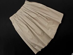 MICHEL KLEIN Michel Klein gya The -A line trapezoid skirt size36/ beige ## * ebc0 lady's 