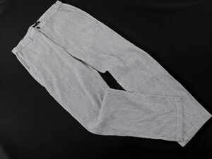 BANANA REPUBLIC バナナリパブリック リネン混 ストライプ イージー パンツ size32/オフホワイト ■◇ ☆ ebc1 メンズ