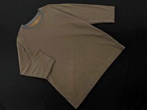 GLOBAL WORK グローバルワーク 7分袖 Tシャツ sizeXL/カーキ ■◇ ☆ ebc1 メンズ