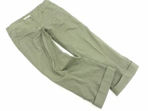 NATURAL BEAUTY BASIC ナチュラルビューティーベーシック ロールアップ クロップド パンツ sizeM/カーキ ■◇ ☆ ebc1 レディース