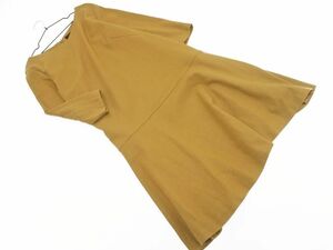 UNTITLED Untitled шерсть 100% кромка flair One-piece size42/ Camel *# * ebc1 женский 