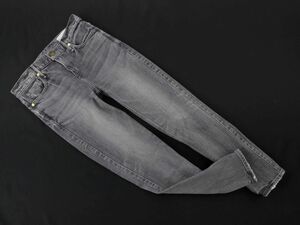 upper hights アッパーハイツ USED加工 デニムパンツ size23/グレー ■■ ☆ ebc2 レディース