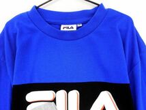 FILA フィラ ロゴ プリント カットソー size160ｃｍ/青ｘグレー ■◇ ☆ ebc2 子供服_画像2