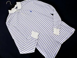 Ralph Lauren ラルフローレン GOLF ボーダー 長袖 ポロシャツ sizeS/白 ■◇ ☆ ebc2 メンズ