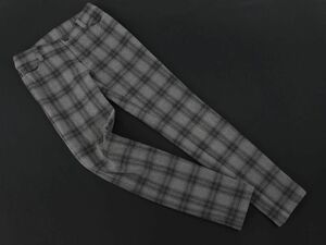 COMME CA コムサ チェック スキニー パンツ size5/グレー ◇■ ☆ ebc3 レディース