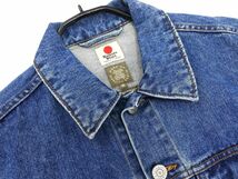 BACK NUMBER バックナンバー KAIHARA DENIM 和紙 Gジャン デニム ジャケット sizeM/紺 ■◇ ☆ ebc7 メンズ_画像2