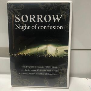 Ｎｉｇｈｔ ｏｆ ｃｏｎｆｕｓｉｏｎ／ＳＯＲＲＯＷ川村カオリ　ギター　SOBUT MOTOAKI ベースROSSO MASATO 貴重DVD ミッシェルガン