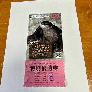 世界淡水魚園水族館 アクアトトぎふ 冬季限定特別優待 特別優待券 1枚 送料無料