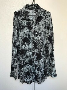 KMRii☆ケムリ ロング丈 ドレス シャツ/カモフラ柄/size:3(L)/定価:25,300円/14th addiction/LGB/メンズ/良品