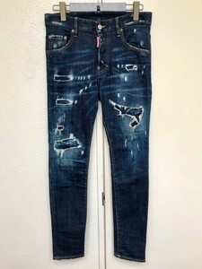 美品☆DSQUARED2☆ディースクエアード/ ストレッチ デニム/Skater Jean/2020ss/ S71LB0756 S30664 /定価:74,800円/size:44/メンズ