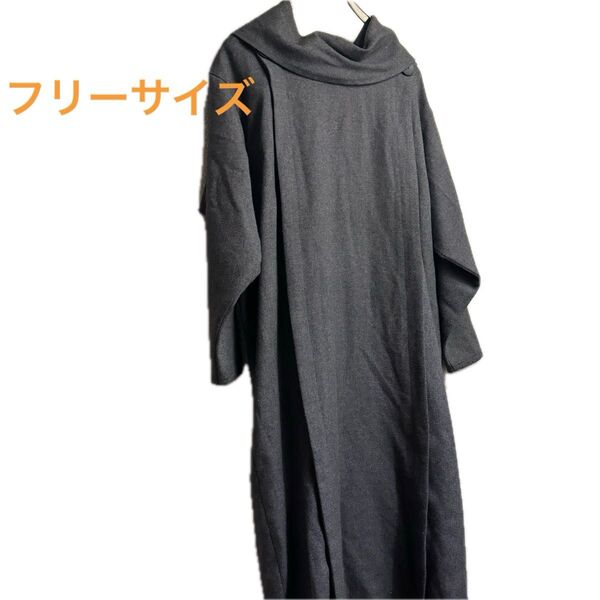 SHAN MERY ワンピース フリーサイズ 長袖 シンプル レディース ボタン