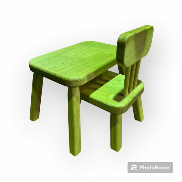 木製 スツール 椅子 花台 イス　椅子机セット