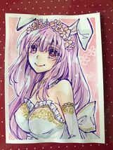 うどんげ　花嫁　ドローイング　画用紙　東方Project 手描きイラスト 同人_画像2