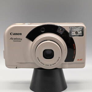 00593 [ operation verification ending ]Canon Canon Aceboy PANORAMA 38-76mm Autoboy auto Boy A Canon silver salt film compact 