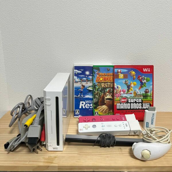 【動作確認済み】Wii本体と付属品、ゲームソフトセット