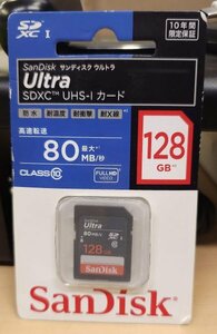 送料185円 新品未開封 サンディスク SanDisk SDXC UHS-Iカード128GB SDSDUNC-128G-J01