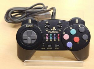 送料520円 PS HORI ホリ ファイティングコマンダー HPS-09B プレイステーション用 コントローラー パッド PlayStation 動作未確認・現状品