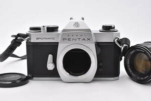 ASAHI PENTAX ペンタックス SPOTMATIC SP II シルバーボディ フィルムカメラ + Super-Takumar 55mm F/2 レンズ (t6166)