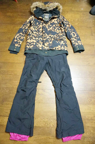 女性用 BURTON バートン スノーボードウエア WZ ZENANA JACKET ゼナーナジャケット + W SOCIETY PANT ソサイエティパンツ 上下セット L