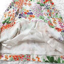ロベチカ Rovetica フレアスカート 花柄 プリーツ ロング 日本製 昭和レトロ_画像4