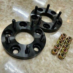  new goods unused Durax wide-tread spacer M12 1.25 5H PCD114.3 20mm 2 pieces set black Nissan Suzuki Subaru etc. free shipping 