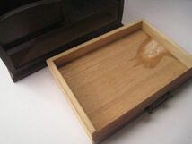 木製　リモコンホルダー　小物入れ　小物置き　サイズ：約25×17×H20㎝/22N2.1-20_画像4