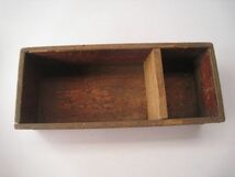 レトロ　味のある木箱　木製の小物入れ　古材　サイズ：約25×10.5×H6.5㎝/22N2.1-30_画像4