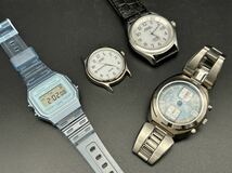 【956】腕時計 まとめて4点 CASIO CITIZEN RICOH AKA 稼働品_画像1