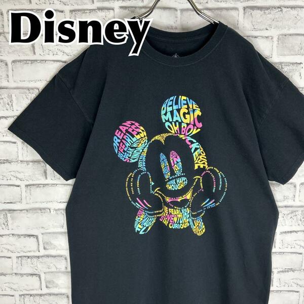 Disney ディズニー ミッキー ロゴ キャラクター Tシャツ 半袖 輸入品 春服 夏服 海外古着 ディズニーストア ディズニーワールド