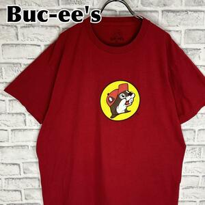 Buc-ee's バッキーズ センターロゴ 企業キャラ Tシャツ 半袖 輸入品 春服 夏服 海外古着 企業 会社 ガソリンスタンド コンビニ