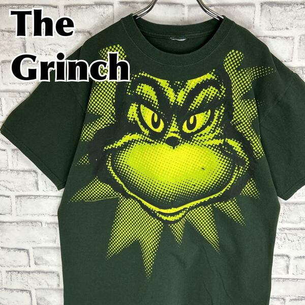 The Grinch グリンチ ビッグフェイス プリント Tシャツ 半袖 輸入品 春服 夏服 海外古着 キャラクター 絵本 アニメ ドクタースース