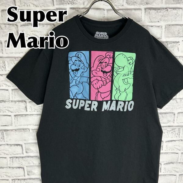 Super Mario スーパーマリオ ルイージヨッシー Tシャツ 半袖 輸入品 春服 夏服 海外古着 アニメ ゲーム キャラクター