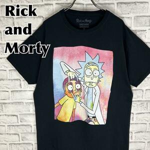 Rick and Morty リックアンドモーティ ビッグプリント キャラクター Tシャツ 半袖 輸入品 春服 夏服 海外古着 テレビ アニメ