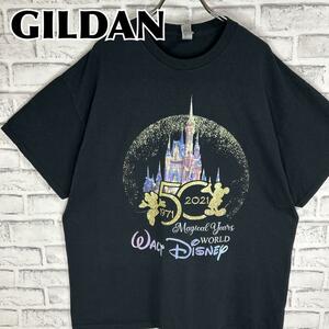 GILDAN ギルダン WDW 50周年 マジカルイヤー Tシャツ 半袖 輸入品 春服 夏服 海外古着 キャラクター 記念 アニメ