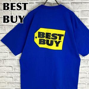 BEST BUY ベストバイ バックプリント 家電量販店 Tシャツ 半袖 輸入品 春服 夏服 海外古着 企業 会社 ワンポイント ロゴ