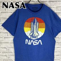 NASA ナサ スペースシャトル ロゴ 企業 プリント Tシャツ 半袖 輸入品 春服 夏服 海外古着 企業 会社 宇宙 スペース 航空宇宙局_画像1