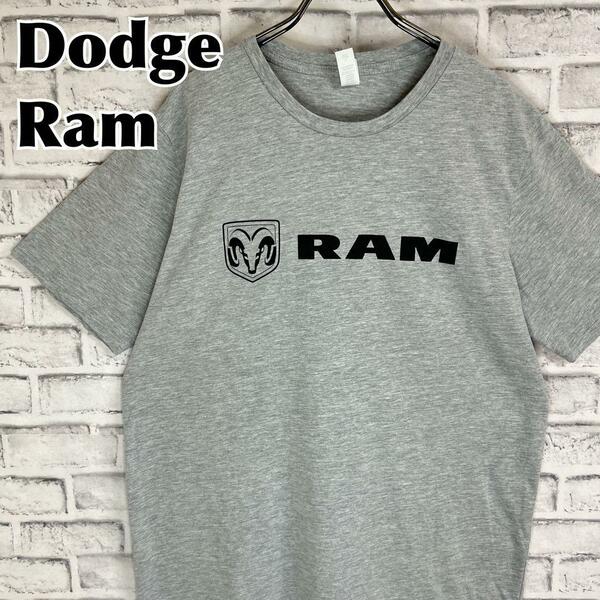 Dodge RAM ダッジラム エンブレム センターロゴ Tシャツ 半袖 輸入品 春服 夏服 海外古着 企業 会社 車 自動車 シンプル