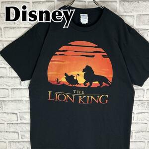 Disney ディズニー ライオンキング サンセット Tシャツ 半袖 輸入品 春服 夏服 海外古着 キャラクター アニメ ロゴ 映画 洋画 ムービー