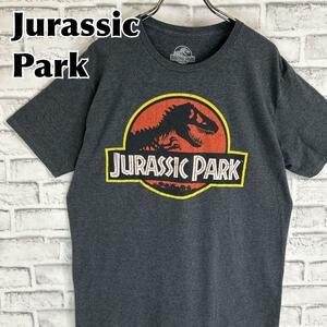 Jurassic Park ジュラシックパーク 恐竜 ロゴTシャツ 半袖 輸入品 春服 夏服 海外古着 映画 洋画 ムービー シネマ