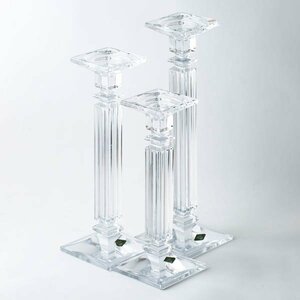 SHANNON CRYSTAL シャノン クリスタル ガラス キャンドルスタンド 高さ 31cm 36cm 41cm 3点セット #35511