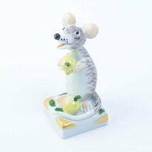 Meissen マイセン 手びねり人形 干支シリーズ 鼠 ねずみ フィギュリン 箱付 置物 #35639YRT_画像1