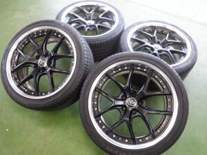 K 送料無料 深リム エイムゲイン GTM 19 5H114.3 8.5J+36 プロクセス 235/40R19 265/35R19 レクサス GS RC クラウン マジェスタ マークＸ