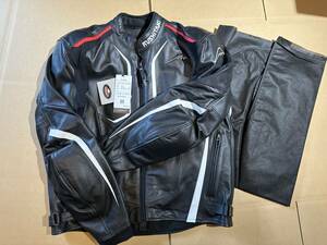  unused new goods *KUSHITANI Kushitani K-0677 module jacket Ⅲ black / white LL/3W protector equipping * original leather 