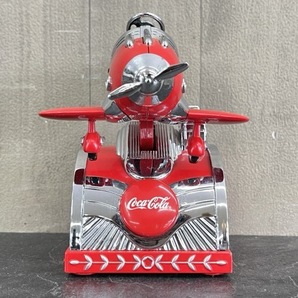 レア コカコーラ ミュージカルバンク エアプレーン【中古】飛行機 金属製 貯金箱 Coca-Cola Airplane Musical Bank ビンテージ 赤 /71093の画像5