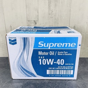 新品未開封 SUPREME モーターオイル 10W-40 12本入 シェプロン シュプリーム 自動車用エンジンオイル 潤滑油 /56490