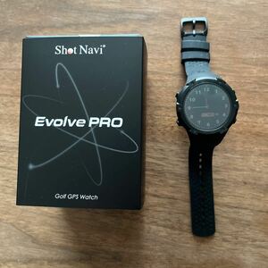 ショットナビ ゴルフ エヴォルブ プロ 腕時計型GPSナビ Shot Navi Evolve Pro (黒)