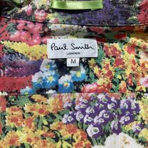 美品/ M〜L相当● ポールスミス Paul Smith LONDON 長袖シャツ 総柄 花柄 ボタニカル柄 フラワー メンズ 派手 お洒落 カジュアル 春秋 _画像8