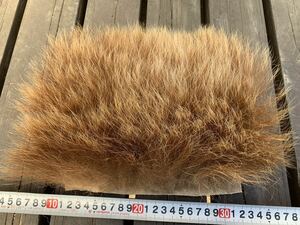フライマテリアル 62 極上毛色 ヒグマ 羆 金毛 ゴールド ブロンズ 毛針 毛鉤 テンカラ ヒグマの毛皮 