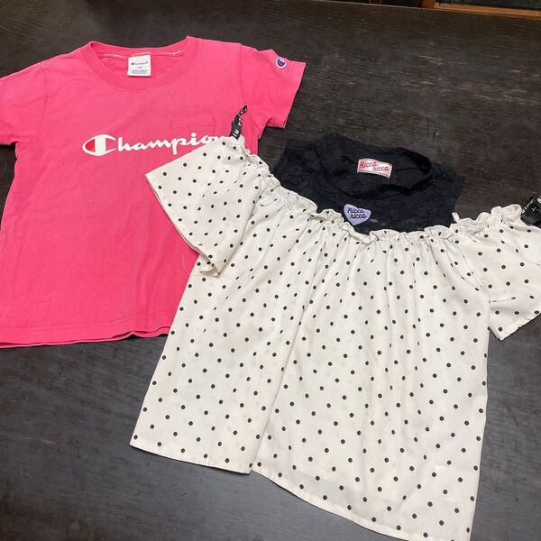 チャンピオンTシャツ 重ね着風トップス 140センチ セット